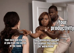 working from home