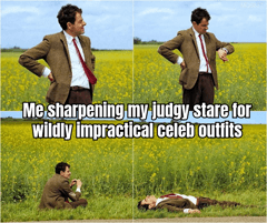 Judging Celebrities met gala outfits