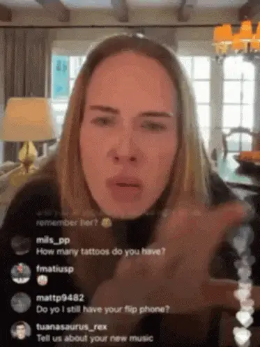 Adele Livestream: Pointing & Confused