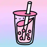 Cute Boba Tea Cartoon Illustration