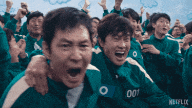 Squid Game: Gi-hun and Sang-woo Celebrate