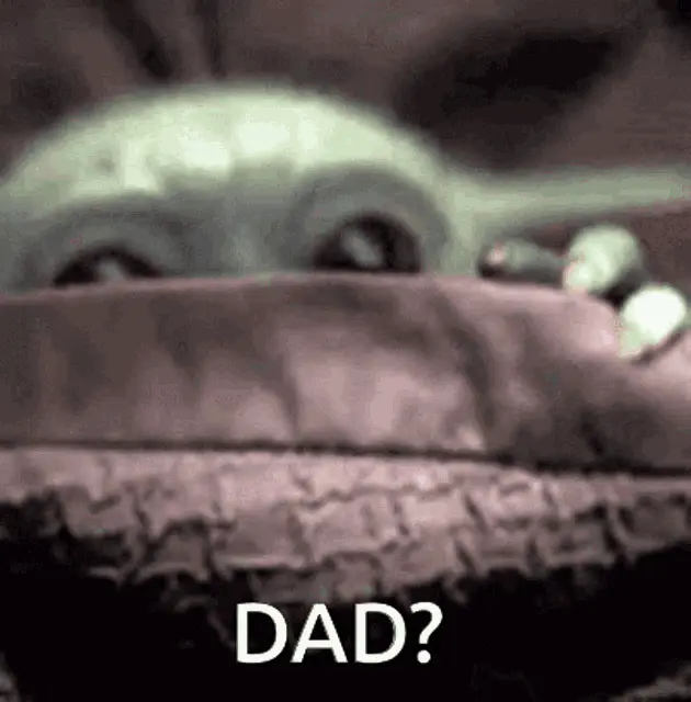 Baby Yoda Asks 'DAD?'