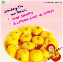 Sending Rakhi Sweets and Love
