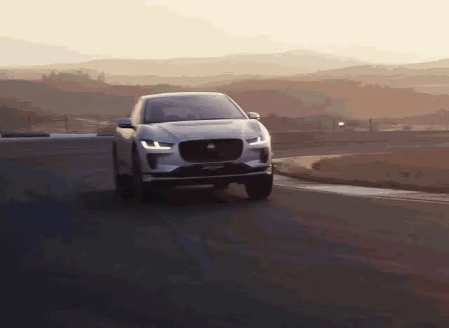 Jaguar I-Pace Driving Fast