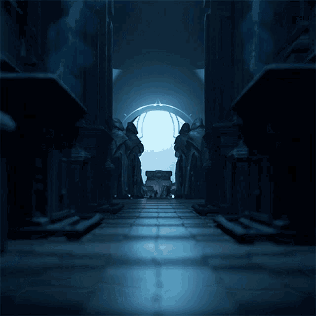 Valorant Cult Gathering in Dark Hallway