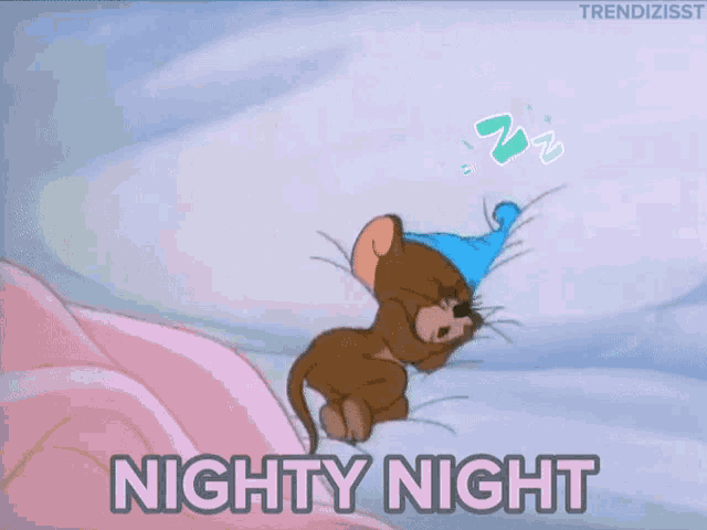 Jerry Mouse Says Nighty Night