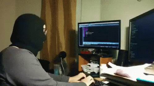 Hacker Man Typing on Computer GIF - Share & View on KLIPY