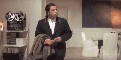 John Travolta Looking Around Confused