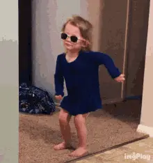 Misty's Energetic Dance with Sunglasses