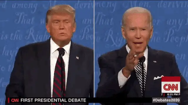 Donalf Trump and Biden in First Presidential Debate