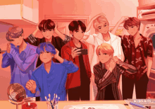 BTS Posing for Picture