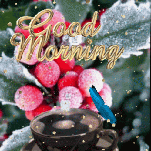 Good Morning Winter Coffee & Butterfly
