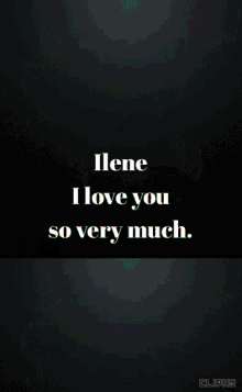 I Love You So Very Much
