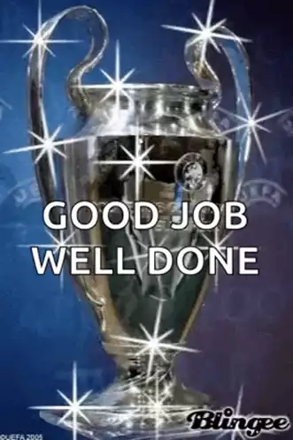 Good Job Well Done Trophy Sparkles