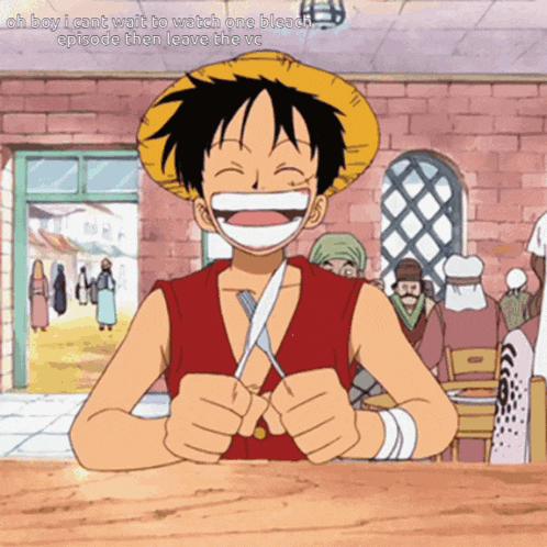Luffy Excited to Watch Bleach