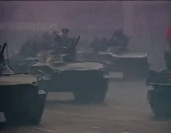 1979 Soviet Military Parade with Tanks and Soldiers