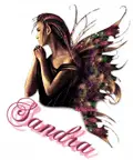 Santo Fairy with Sandra Name Art