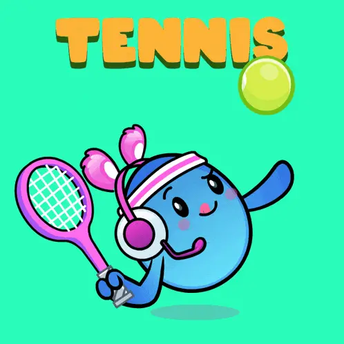 Wimbledon Tennis Cartoon Player