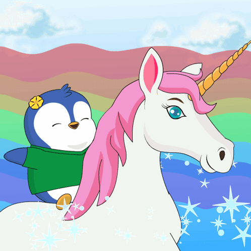 Penguin Riding a Unicorn: Fantasy Adventure