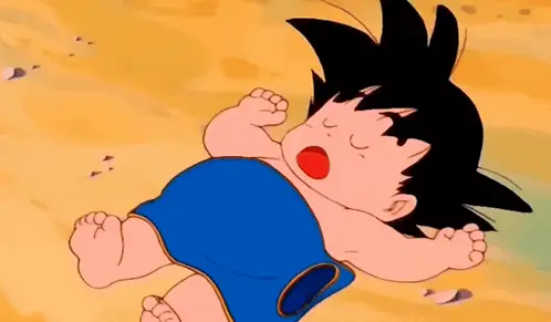 Goku Niño de Dragon Ball durmiendo – free memes GIF download | meme platform