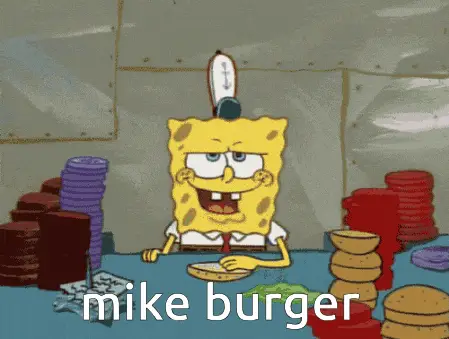 Spongebob as Mike Burger IDV