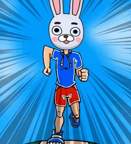 Busk Buskalgo Running Cartoon