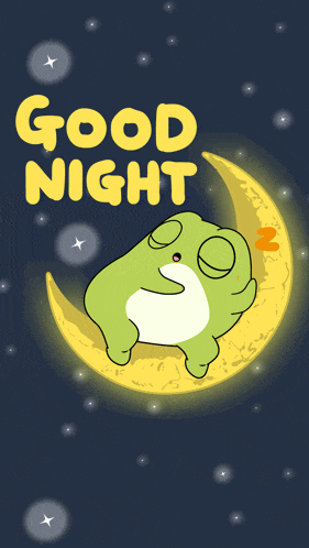 Cute Night Frog Sleeping