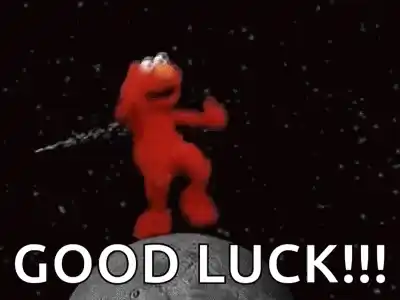 Elmo Dances in Space: Good Luck!