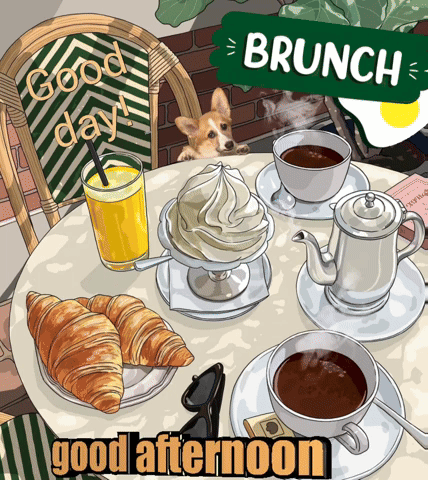 Good Afternoon Brunch Illustration