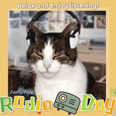 National Radio Day: Relaxing Cat