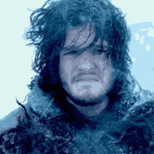 Man Freezing in Snow