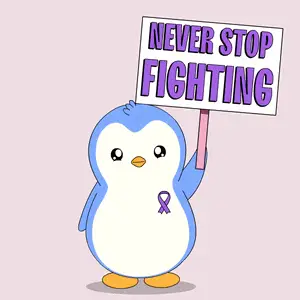 Motivational Penguin: Never Stop Fighting