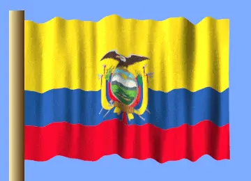 Ecuador Flag Waving