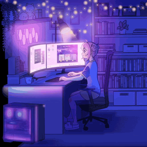 Cozy Winter PC Gaming Setup
