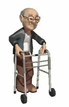 Arne, the Elderly Man with a Walker