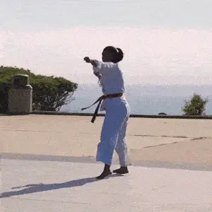 Michelle Khare's Impressive High Kick & Nunchaku
