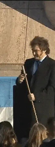 Javier Milei: President with Ceremonial Staff