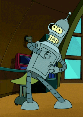 Bender from Futurama Dancing