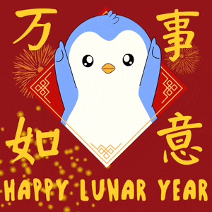 Chinese Fortune: Happy Lunar New Year Penguin