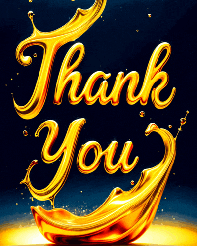 Golden Thank You Message