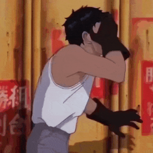 Akira from the anime movie 'Akira' freaking out over having to apply for jobs