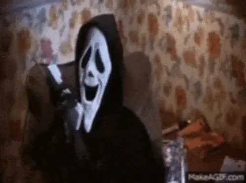 Scary Movie Waza Meme with Ghostface