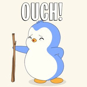 Pudgy Penguin Says Ouch!