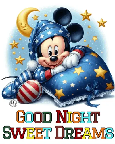 Mickey Mouse Good Night Sweet Dreams Animation – free GIF download | meme platform | memes GIF