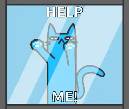 Crazy Blue Cat: HELP ME!