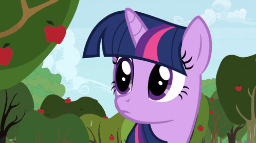 Twilight Sparkle in Apple Orchard