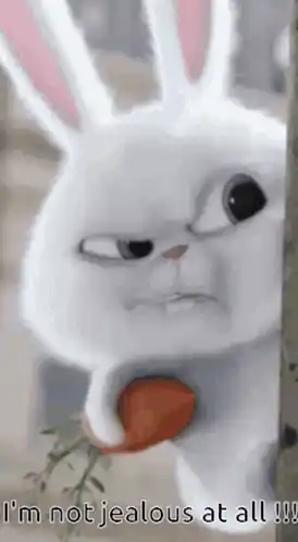 Sarcastic Rabbit with Carrot