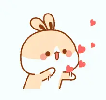 Cute Bunny Blowing Kisses