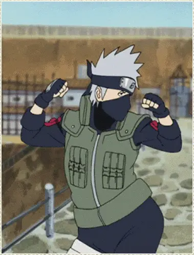Kakashi Hatake from Naruto Dancing – free GIF download