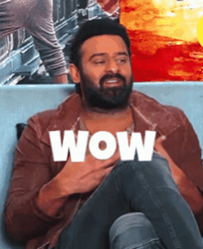 Prabhas Reacts with 'Wow'